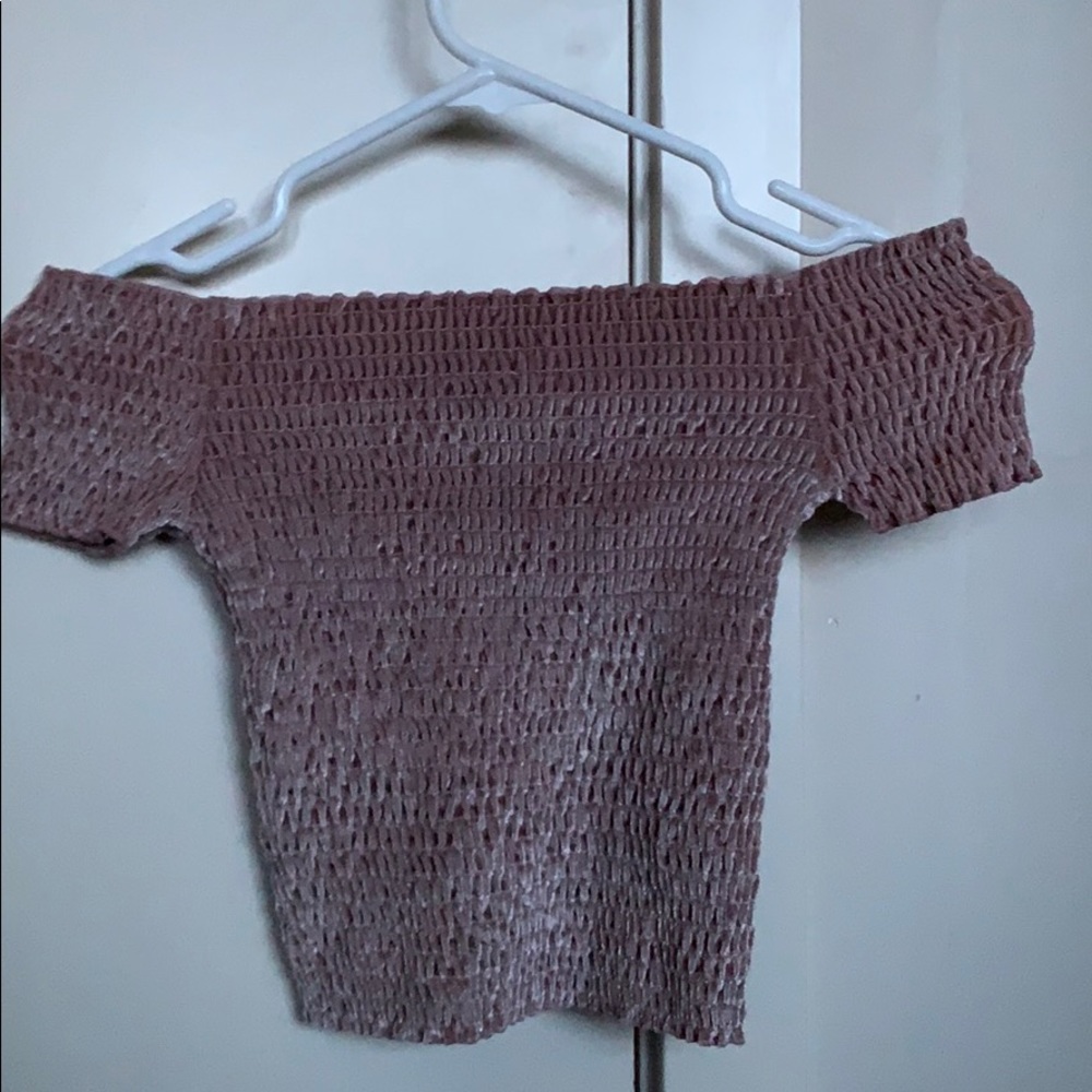 Urban Outfitter Pink Off Shoulder Top